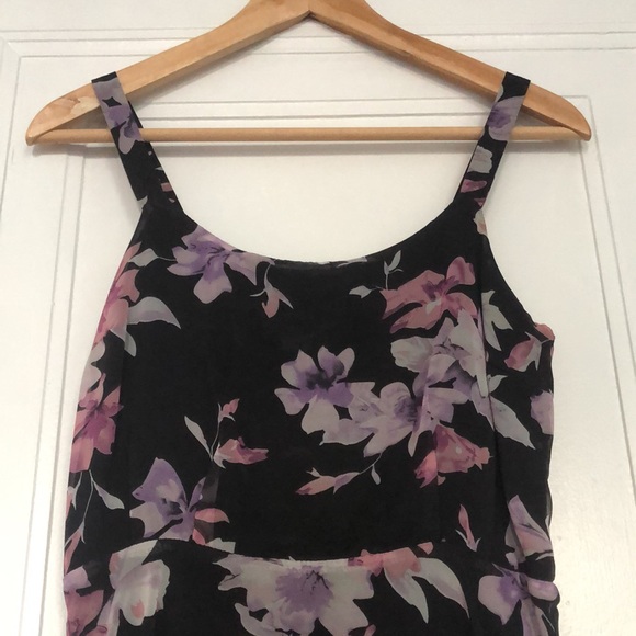 REVOLVE- Lucca Couture- Mini Sleeveless Dress in Black and Lavender Floral - S - Picture 4 of 7